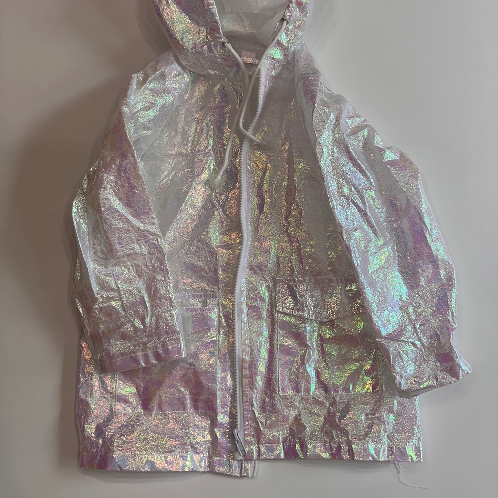 Little Girls Iridescent Raincoat / jacket